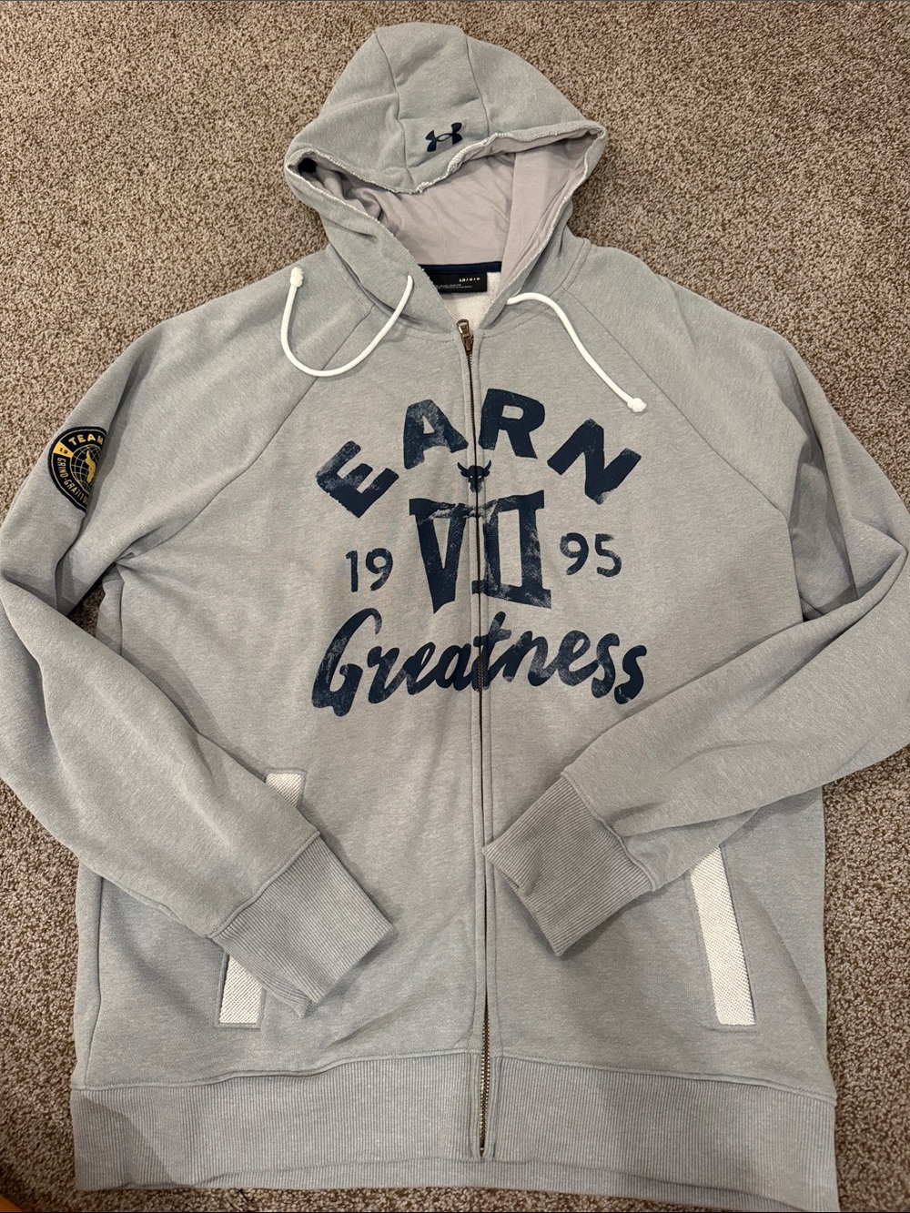 Project Rock Under Armour Mens Zip Up Hoodie(Large)